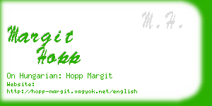 margit hopp business card